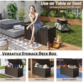 thumbnail image 7 of Domi Outdoor Living 190 Gallon Large Deck Box,Outdoor Storage for Patio Furniture, Organization and Storage for Outdoor Cushions, Garden Tools and Pool Toys, Lockable,Dark Brown, 7 of 7
