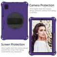 thumbnail image 3 of Dteck Case for Samsung Galaxy Tab S5e 10.5" SM-T720 T725 (2019) 10.5-inch,Shockproof Rubber Hand Strap Kickstand EVA Protective Hard PC Back Cover with Shoulder Strap,Purple+Black, 3 of 6