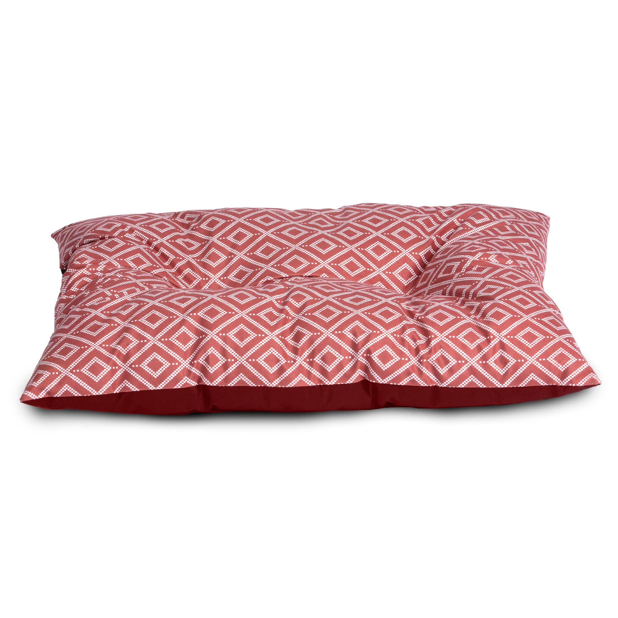Vibrant Life Tufted Pillow Dog Bed, Medium, Rust, 27" x 36"