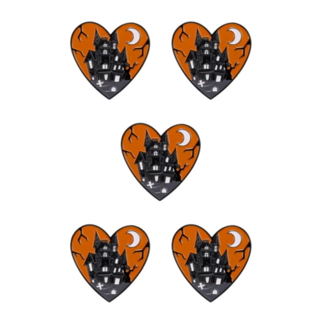 kurtrusly 1/2/3/5 Halloween Series Enamel Pin Exquisite And Fashionable Halloween Enamel Pin Brooch castle 5PCS