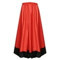 thumbnail image 6 of iiniim Kids Girls Ruffles Layers Long Skirt Spanish Flamenco Belly Dance Skirts Gypsy Folklorico A Red 180 Degree 9-10, 6 of 7