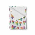 thumbnail image 2 of Hearts Soft Flannel Fleece Throw Blanket, Rhythmic Abstract Lines of Ombre Rainbows Motifs 90's Style on Plain Background, Cozy Plush for Indoor and Outdoor Use, 70" x 90", Multicolor, by Ambesonne, 2 of 6