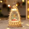 thumbnail image 1 of Lámpara de noche navideña de escritorio con forma de árbol de Navidad, cubierta de cristal decorativa, adorno navideño, luz LED, decoración festiva para el hogar, oficina, dormitorio, 15 cm,, 1 of 6