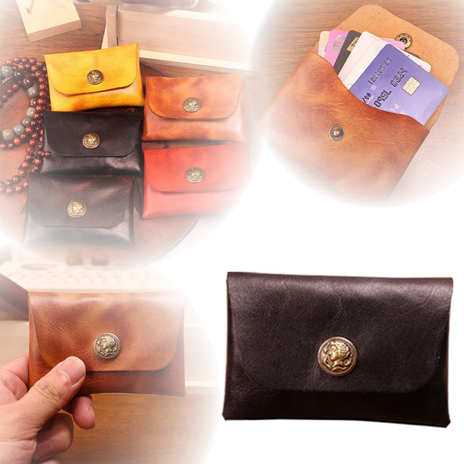 RATS × GROKLEATHER Wallet＆KEY CASE【USED】 RAW HYD Leather Trifold Wallet - Vintage Skull Wallet for