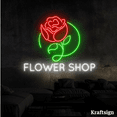 thumbnail image 3 of Craftnamesign Flower Shop Neon Sign, Rose Flower LED Sign, Flower Decor, 3 of 4