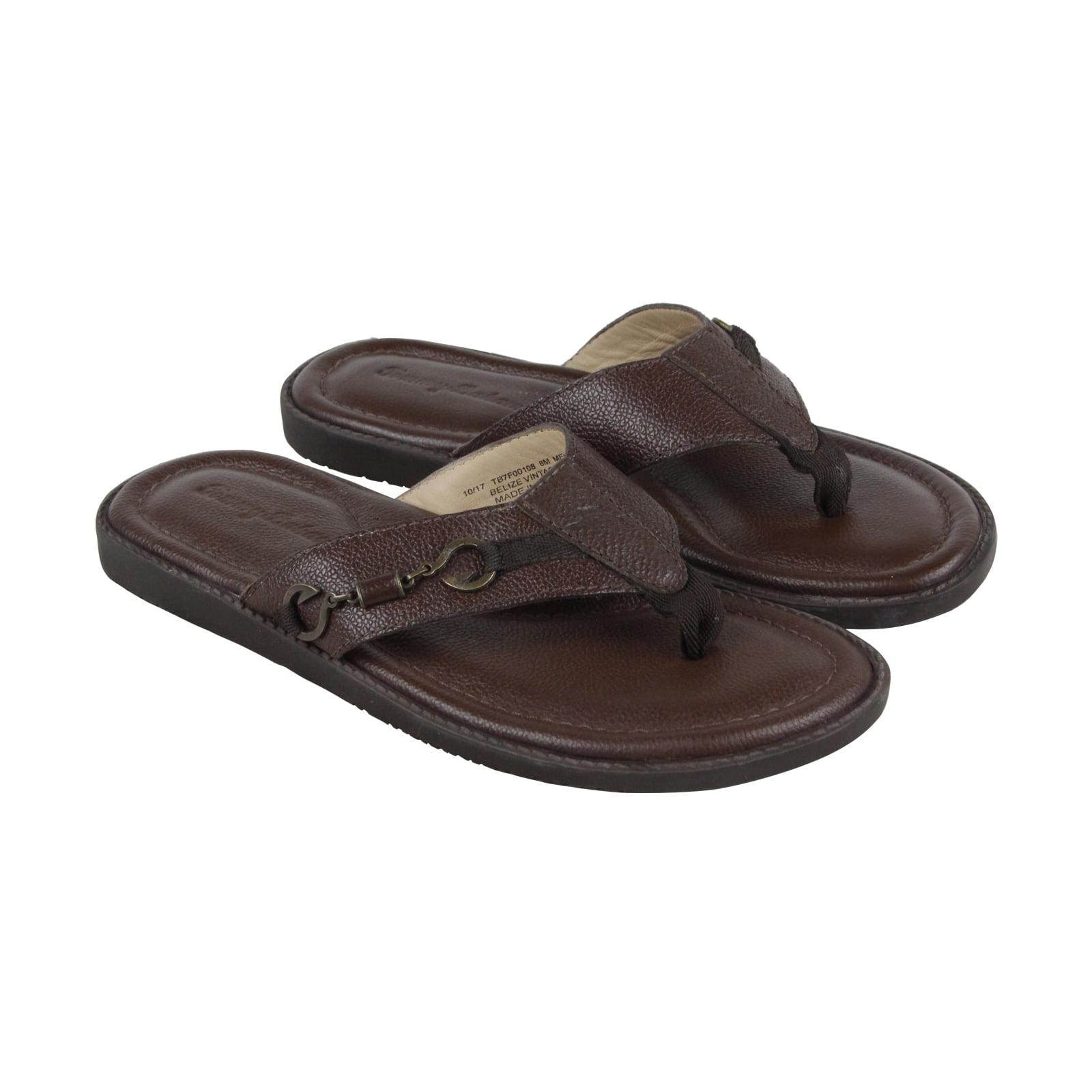 tommy bahama men's leather flip flops