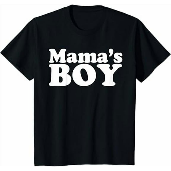 Mama's Boy T-Shirt Classic Fit Black Short Sleeve Crew Neck Valentine's Day T-Shirt