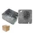 thumbnail image 1 of Pack 10Pz Caja Metalica Cuadrada C/ Tapa Acero 4x4Pulg plateado 10.5cm, 1 of 6