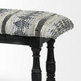 thumbnail image 4 of Mercana Denison II 56x19 Black Wood Base Woven-Leather Cushion Top Accent Bench, 4 of 6
