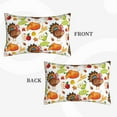 thumbnail image 4 of Haiem Pillowcase for Hair and Skin Queen - Holiday Thanksgiving Turkey Apple Family Dinner Printed Soft Pillowcase with Envelope Closure-14"x20", 4 of 9