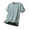thumbnail image 4 of Men's Summer Sports T-Shirt Ice Silk Short Sleeve Elastic Breathable Loose Fit Round Neck Casual Comfortable Athletic Tee Mens Basic Tee Shirts Summer Classic T-Shirts, 4 of 8