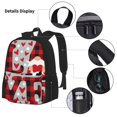 thumbnail image 3 of Pofeuu Buffalo Plaid Love And Gnome Print Backpack Travel Backpacks With Lunch Bag Pencil Bag Set 3 pcs Set Cartoon Backpack, 3 of 7