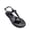 Black, variant on Women's Jelly Sandals T-Strap Thong Transparent Adjustable Buckle Ankle Strap Open Toe Summer Beach Flat Casual Shoes Clear 40(US-8)