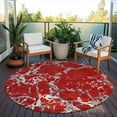 thumbnail image 6 of Addison Rugs Chantille Indoor/Outdoor Transitional Stripes Red Washable Round Rug, 8' x 8', 6 of 6