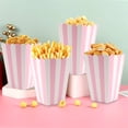 thumbnail image 5 of Pink Mini Popcorn Boxes,QZS Portable Striped Mini Paper Popcorn Boxes,50pcs Durable Movie Night Party Supplies for Indoor and Outdoor,2.8x2x4.5In, 5 of 6