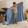 thumbnail image 2 of Bare Home Microplush Fleece Blanket - 300 GSM - Fuzzy Microfleece - Soft & Plush - Kid Size, Coronet Blue, 2 of 5