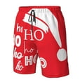 thumbnail image 4 of Sikiie Saying Ho Ho Ho Print Men's Beach Shorts, High Elastic Quick-drying Shorts - with Drawstring and Slip Pockets, Suitable for Beach, Sports, Vacation-Small, 4 of 6