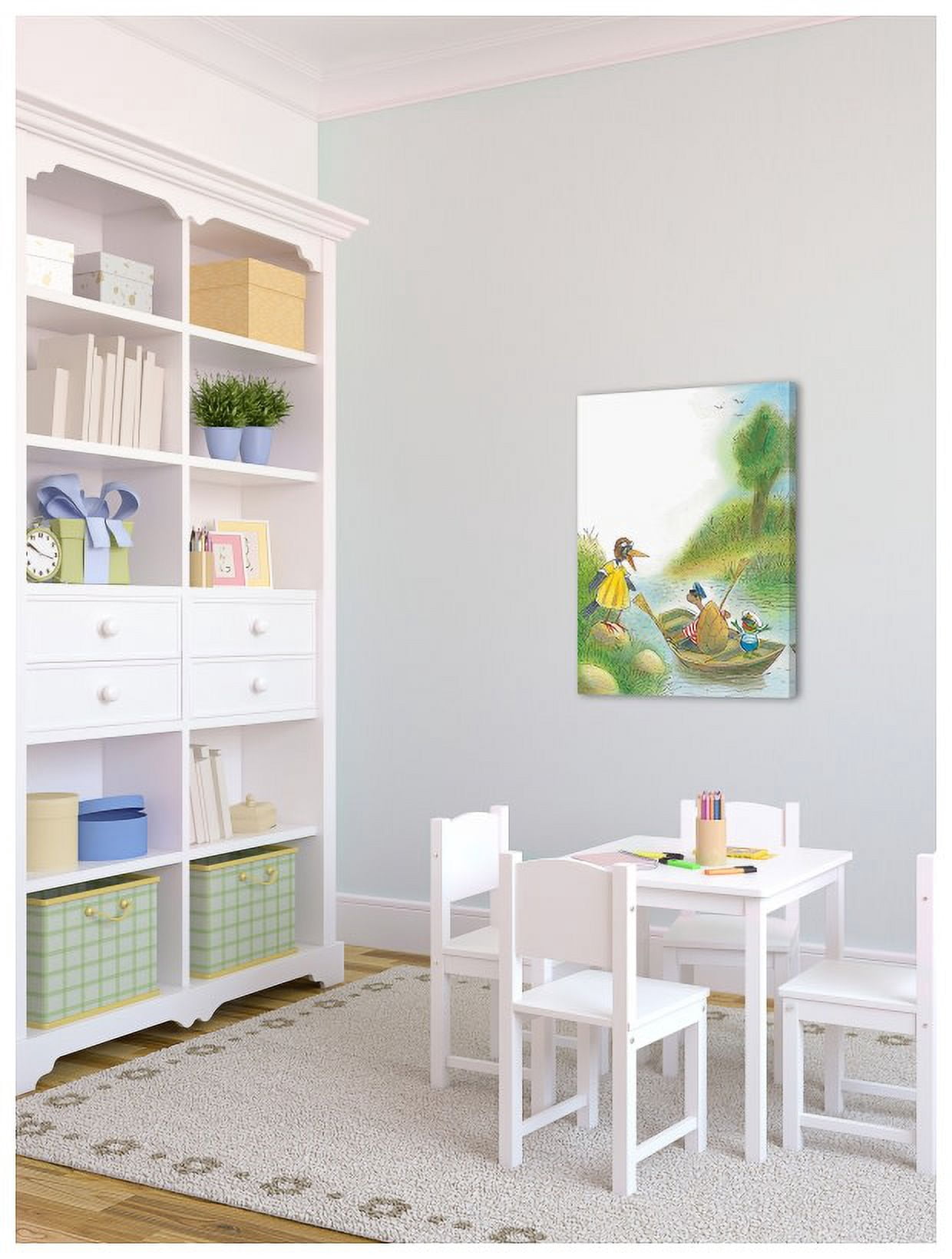 Marmont Hill "Let's Swim a Boat" by Curtis Painting Print on Canvas