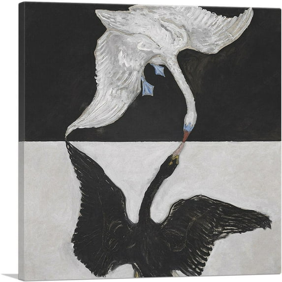 ARTCANVAS Group IX.SUW The Swan No 1 1915 Canvas Art Print by Hilma AF Klint - Size: 36" x 36" (1.50" Deep)