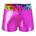 thumbnail image 2 of Zaldita Kids Girls Shiny Metallic Ballet Dance Shorts Gym Workout Bottom Gymnastics Shorts Starry Rainbow 6, 2 of 5