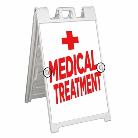 Medical Treatment (24 X 36 ) Deluxe A-Frame Signicade Includes 2 Removable Panels & Stand
