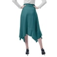 thumbnail image 4 of Moomaya Jupe Midi Mouchoir pour Femmes Taille Haute Décontractée Été, 4 of 6