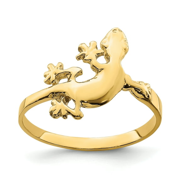 14k Yellow Gold Lizard Band Ring