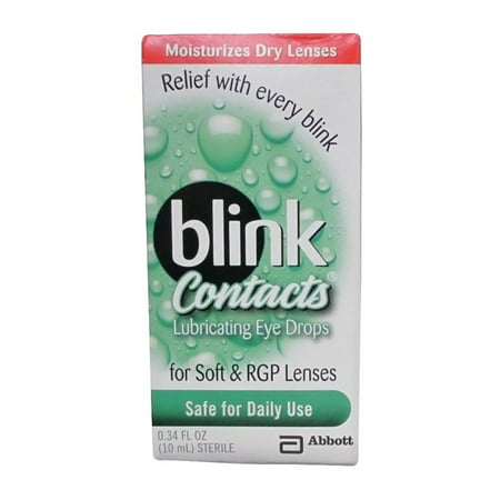 Blink Contacts Lubricant Eye Drops, 10 ml (Pack of 3), Moisturizes your eyes with hyaluronate By (Best Moisturizing Eye Drops For Contacts)
