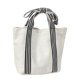 thumbnail image 1 of Bolso de lona con lazo simple a la moda, bolso de mano para mujer con lazo oscuro, pequeño bolso fresco, blanco, 1 of 1