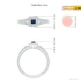 thumbnail image 5 of Angara Natural 0.19 Ct. Blue Sapphire with Diamond Halo Ring in 14K White Gold for Women (Ring Size: 3), 5 of 10