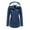 Navy, variant on Faux Fur Hooded Jacket For Women Hooded Thicken Fleece Lined Parkas Drawstring Waist Plus Size Coats Solid Long Sleeve Winter Outdoor Zip Up Jackets With Pockets