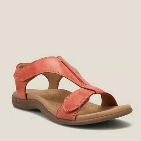 

Summer Sandals for Women Wedge Orthopedic Shoes Pu Leather Solid Color Casual Ladies Non-Slip Fashion Beach Sandalias De Mujer