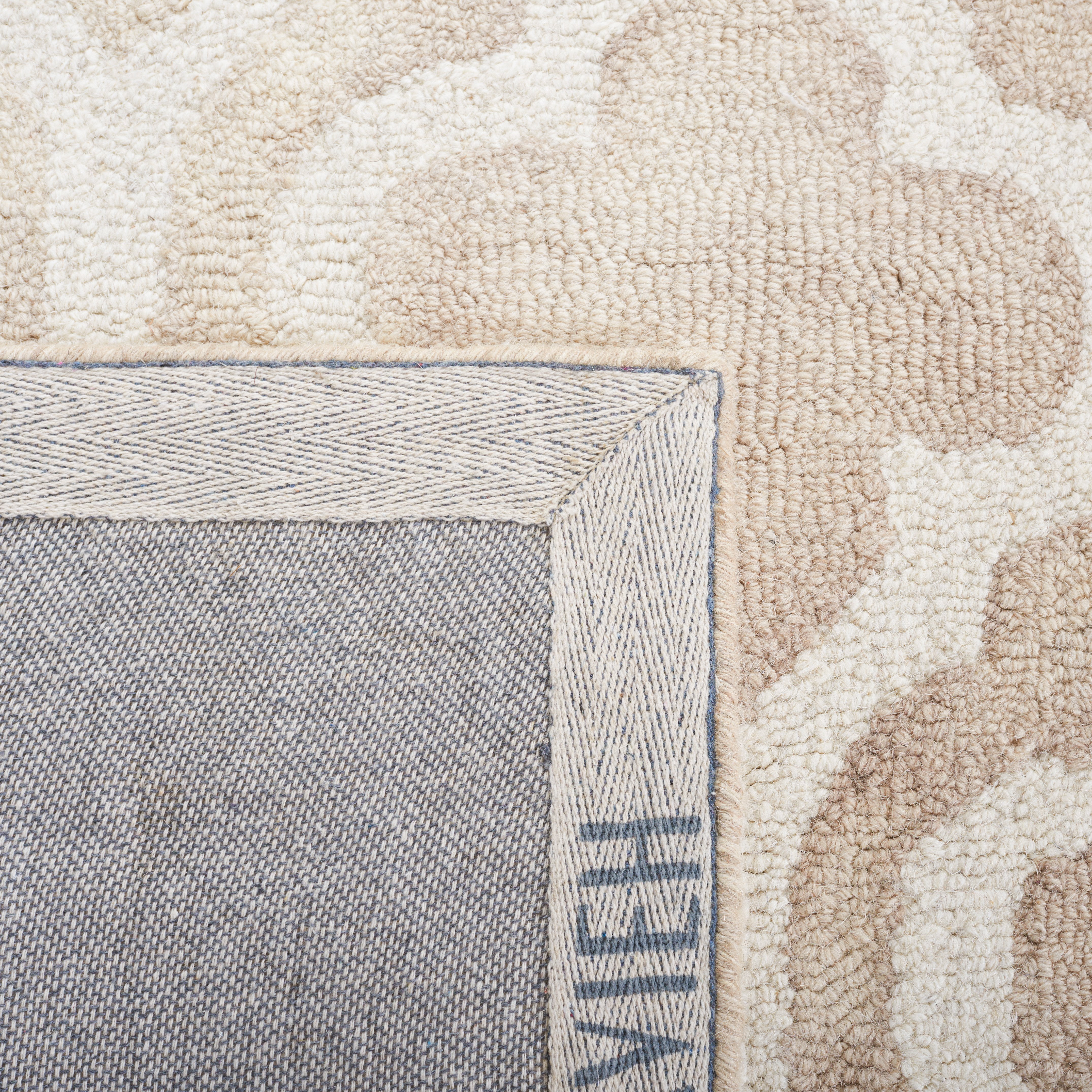 Safavieh Dip Dye Jolyon Geometric Wool Area Rug, Beige/Ivory, 7' x 7' Round