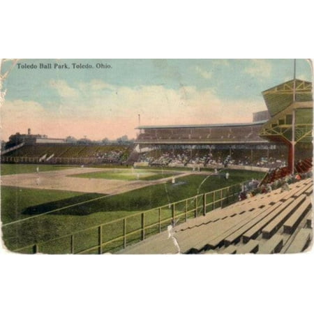 Toledo Mud Hens Ball Park Swayne Field 1909 Baseball postcard postmarked 1912