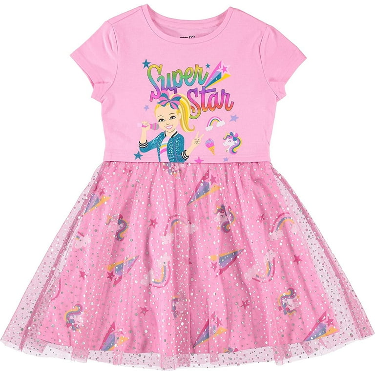 Nickelodeon's JoJo Siwa Unicorn Rainbow Tutu Tulle Dress for Girls -  Walmart.com
