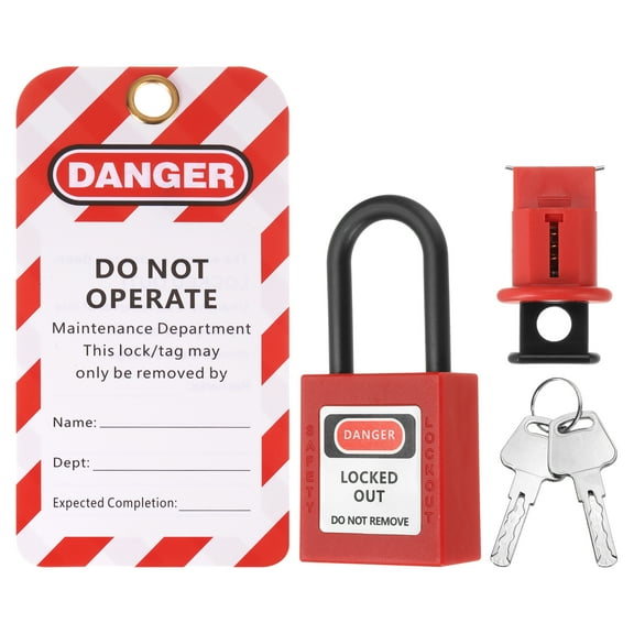 Circuit Breaker Lockout Tagout Kit Industrial Grade Loto Device with Lockout Tag Lockout Hasp for Breaker Switch