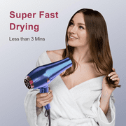 Hair Dryer, CONFU 1875W Professional Ionic Blow Dryer for Hair Care,3 Attachments for Home Salon Travel, Purple