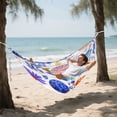 thumbnail image 5 of Hanging Hammock Portable Travel Camping For Outdooor Beach Camping Hiking Colorful Easter Eggs Flowers, 5 of 8