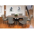 thumbnail image 2 of HomeRoots 488678 30 x 82 x 40 in. Gray Beige & Black Solid Wood & Iron Dining Table, 2 of 3