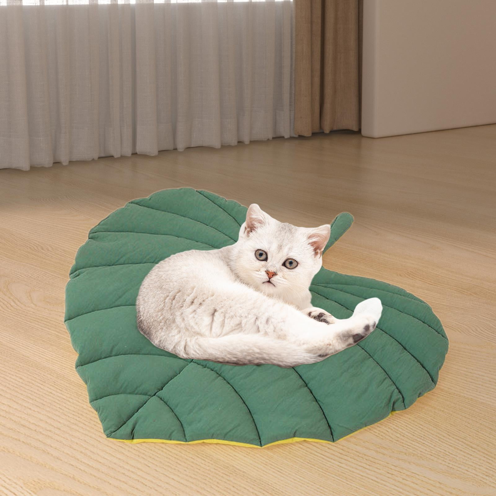 oshhnii Dog Mat Comfortable Large Decoration Dog Bed Mat for Kitten Small Medium Dog Heart shaped leaf