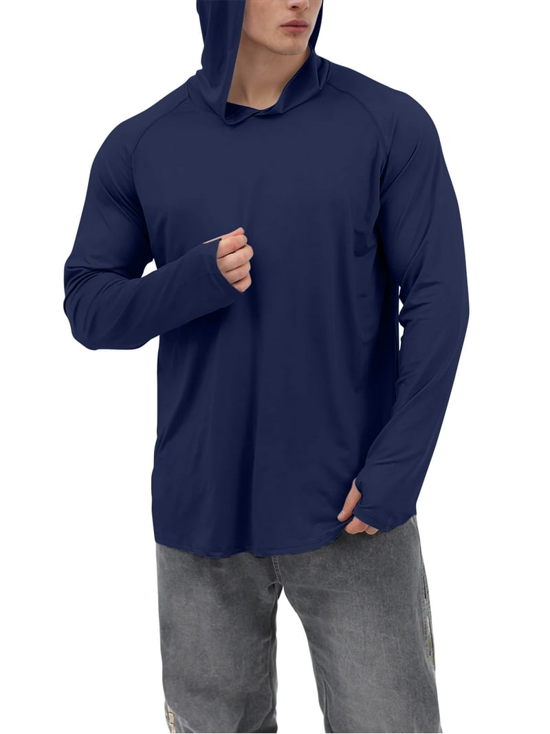 Sanmadrola Mens UPF 50+ Sun Protection Hoodie Fishing Shirts for