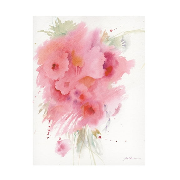 Canvas Wall Art - Sheila Golden 'Viva Magenta Tones #2' Wall Art for Living Room, Bedroom, or Office Décor by Trademark Fine Art - 14 x 19 Inches