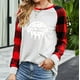 thumbnail image 1 of Pntutb, camisas navideñas para mujer, tops de empalme a cuadros, sudaderas de manga larga a la moda, blusas, tops Pntutb Pntutb-3975, 1 of 1