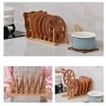 thumbnail image 3 of 2PCS Bamboo Dish Plate Bowl Cup Book Pot Lid Cutting Board Drying Rack Stand Drainer Storage Holder Organizer Dish Rack, 3 of 4