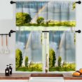 thumbnail image 3 of LALILO Kitchen Curtains and Valances Set of 3 36" Rainbow Window Treatment Tiers for Window Decor, 3 of 5