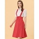 thumbnail image 2 of INSPIRE CHIC Vestido General De Cintura Elástica Con Tirantes Y Tirantes Para Mujer rojo S, 2 of 5