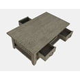 thumbnail image 6 of Jofran Telluride Rustic Distressed Acacia 50" Coffee Table with Caster Wheels and Pull-Through Drawers, 6 of 10