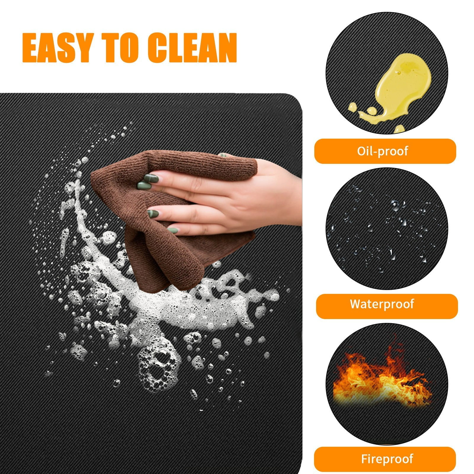 Indoor Fireplace Mats,Flame Retardant BBQ Grill Mats Multi-Purpose Insulated Defend Floors from Sparks Outdoor