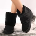 thumbnail image 2 of Viluyesy Womens Winter Snow Boots Warm Fuzzy Fleece Lined Comfortable Non Slip Outdoor Walking Shoes Black Size 6.5, 2 of 10
