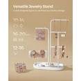 thumbnail image 3 of Soporte para joyas SONGMICS, organizador de joyas, color blanco nube, UJJS025W01, 3 of 7